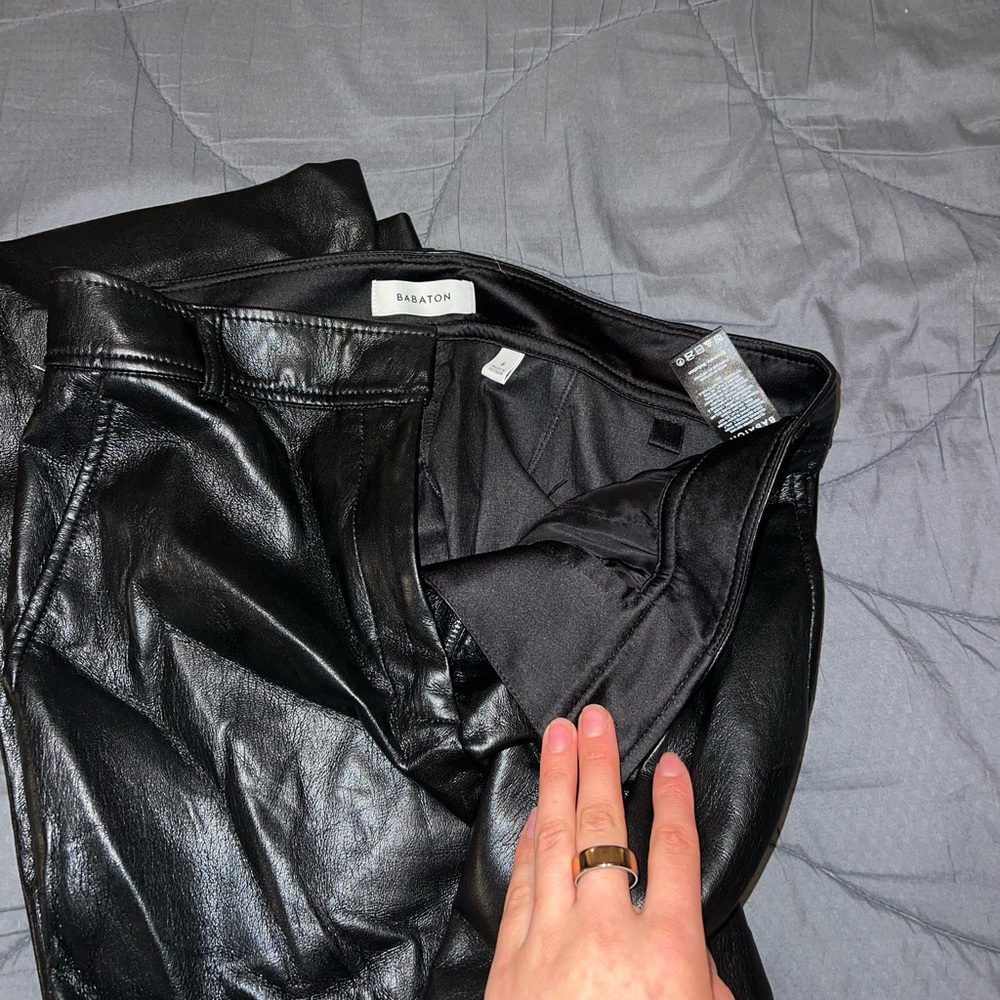 Balaton Black Leather Pants